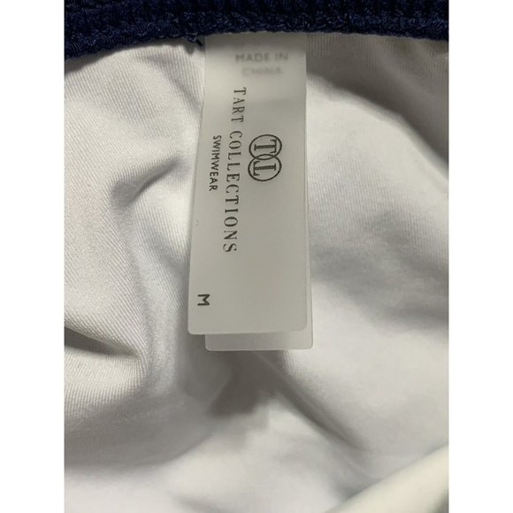 Tart Collection Navy Blue Stripes Bikini Swimsuit Bottom Medium Swimwear‎ Swim - Picture 3 of 4